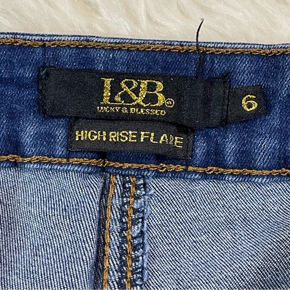 L&B High Rise Flare Bell Bottom Jeans Size 6 - Picture 9 of 13